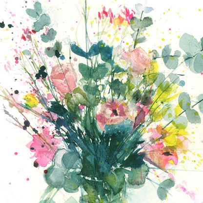 Wedding bouquet original watercolour painting.