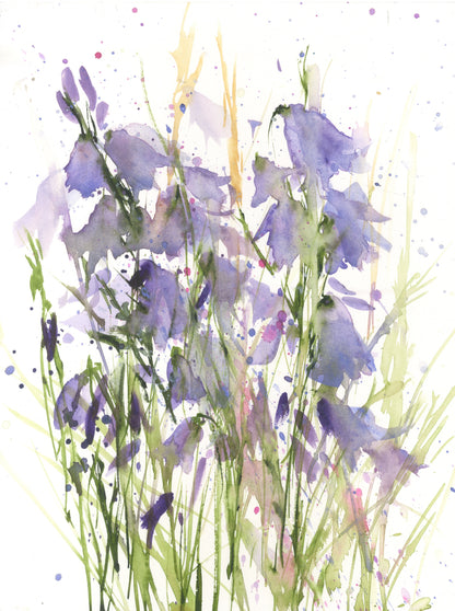 Original watercolour painting "Harebells"