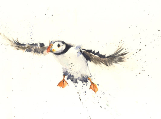 Original puffin painting