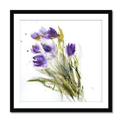 Original watercolour painting Spring tulips