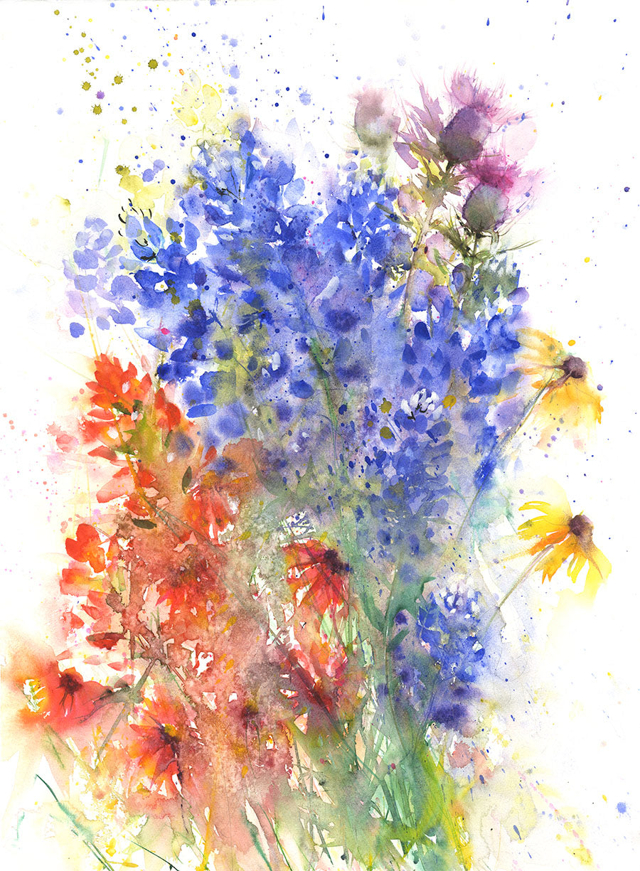 Wedding bouquet original watercolour painting.