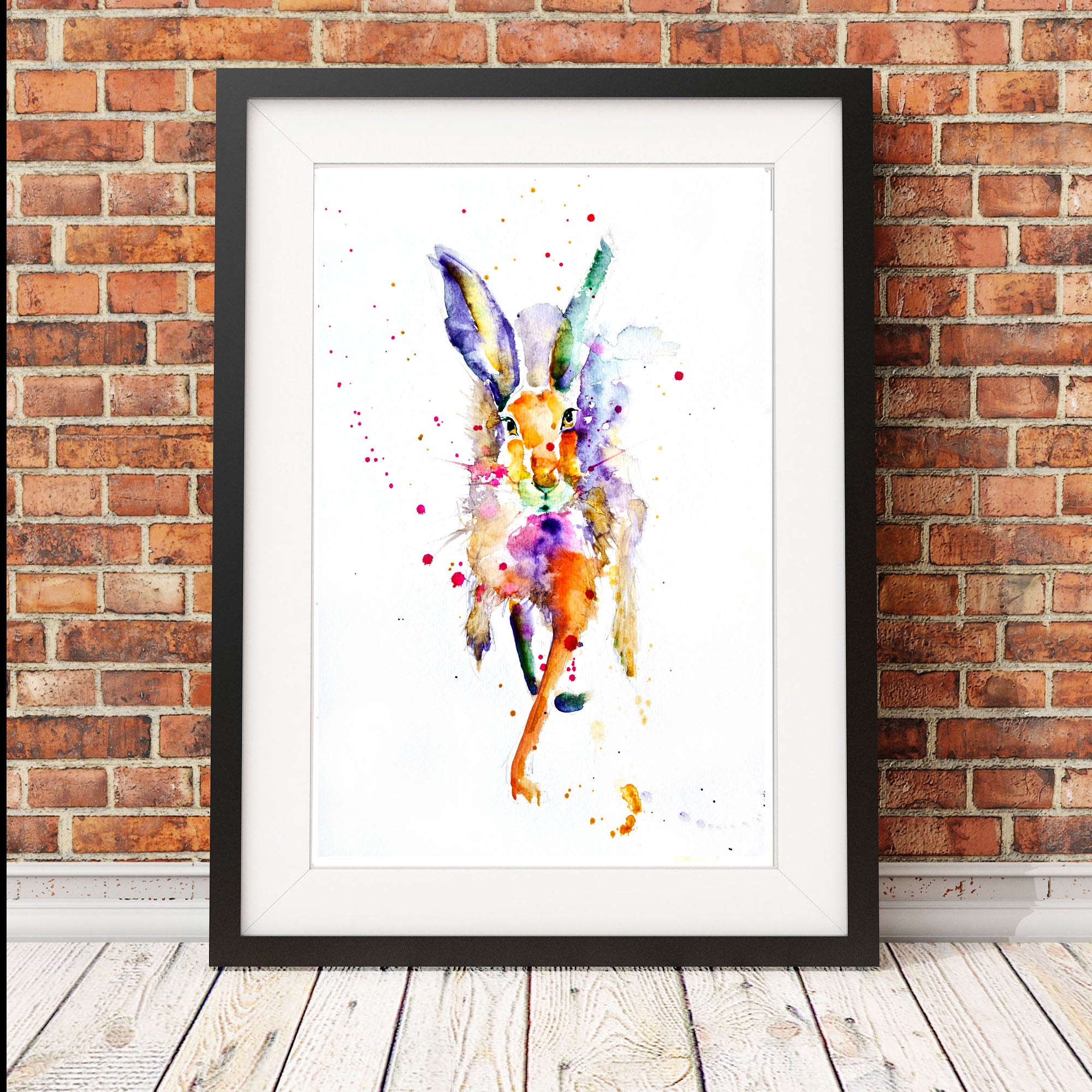 limited edition PRINT of my original running HARE watercolour – Jen ...