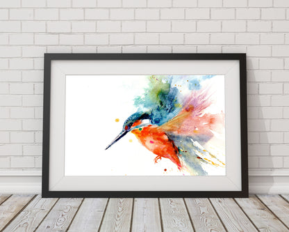 Kingfisher limited edition print - Jen Buckley Art limited edition animal art prints