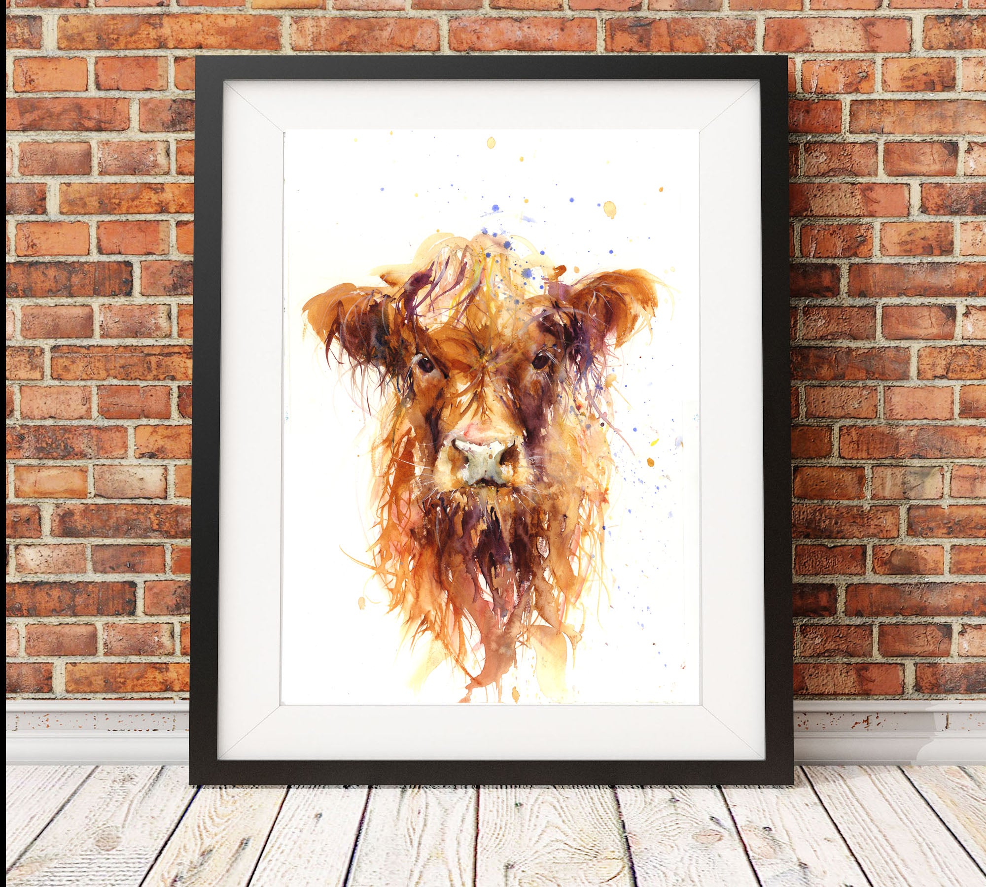 Highland Cow/calf limited edition print – Jen Buckley Art