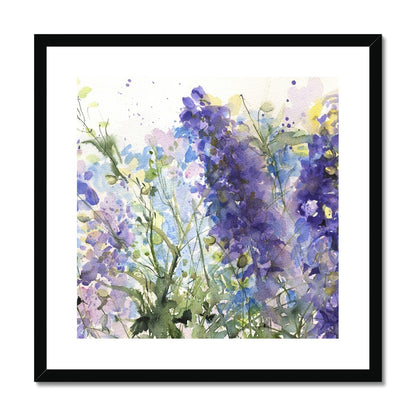 Delphiniums Framed & Mounted Print - Jen Buckley Art limited edition animal art prints