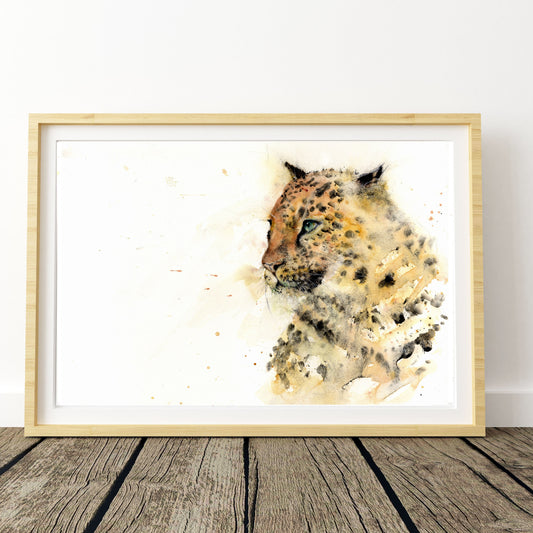 Original watercolour jaguar painting "Goshi" - Jen Buckley Art limited edition animal art prints