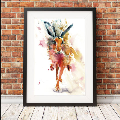 Louis hare limited edition print - Jen Buckley Art limited edition animal art prints